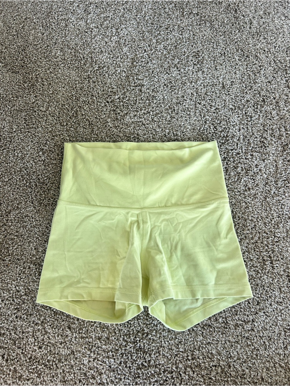 Aritzia High-Waist Athletic Shorts - Pale Yellow - Picture 4 of 6